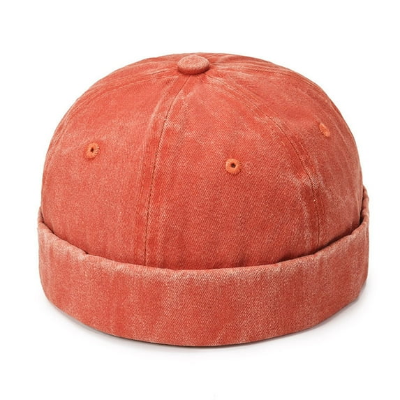 HJYCHN Men's Classic Adjustable Baseball Cap Solid Color Dad Hat For Outdoor Casual Wear All Season Comfortable Daily Use Orange One Size