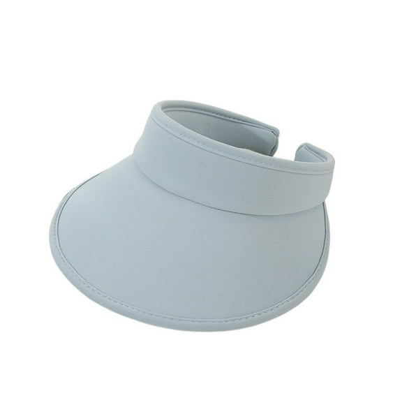 HJYCHN Mens Womens Twill Clip On Sports Visor Sun Hat Adjustable Outdoor Tennis Beach Cap Sky Blue One Size