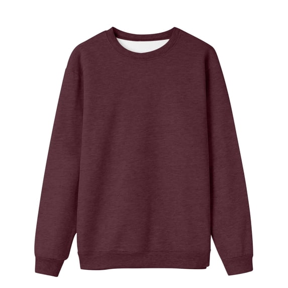 HJYCHN Off Shoulder Sweatshirt Fashionable and Casual Solid Color Round Neck Long Sleeve for Women Loose Fit XL