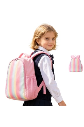 Preschool Backpack for Girls Gradient Design Toddler Lightweight Backpack Back to School Supplies with Side Pockets for Kids Toddler Backpack Boy Multicolour