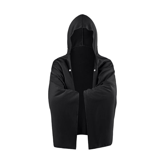 HJYCHN SPORT COOL CLOAK Multifunctional Lightweight Hooded Windbreaker For Gym And Outdoor Activities With Sweat Wicking Fabric Black One Size