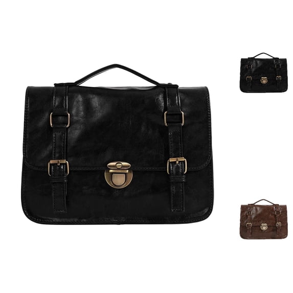 HJYCHN School Backpack for Boys College Style Buckle Messenger Crossbody Bag for Students Kids Boys and Girls Commuting School Backpacks Black One Size