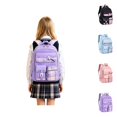 thumbnail image 1 of HJYCHN School Backpack for Girls Colorful Dream Lightweight Water-Resistant Kids Bag with Bow for Boys and Girls Elementary Students School Backpacks Purple One Size, 1 of 10