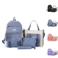 thumbnail image 1 of HJYCHN School Backpack for Girls Large Capacity 4 Piece Set Lightweight Daypack for High Kids Outdoor Travel School Backpacks Blue One Size, 1 of 6