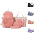 thumbnail image 1 of HJYCHN School Backpack for Girls Large Capacity 4 Piece Set Lightweight Daypack for High Kids Outdoor Travel School Backpacks Pink One Size, 1 of 9