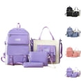 thumbnail image 1 of HJYCHN School Backpack for Girls Large Capacity 4 Piece Set Lightweight Daypack for High Kids Outdoor Travel School Backpacks Purple One Size, 1 of 4