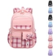 thumbnail image 1 of HJYCHN School Backpack for Girls Lightweight Ergonomic Large Capacity Daypack for Kids Girls Grades 1-6 Ages 7-16 School Backpacks Light Pink One Size, 1 of 6