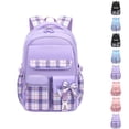 thumbnail image 1 of HJYCHN School Backpack for Girls Lightweight Ergonomic Large Capacity Daypack for Kids Girls Grades 1-6 Ages 7-16 School Backpacks Light Purple One Size, 1 of 6