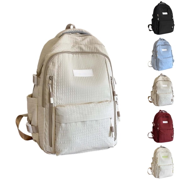 HJYCHN School Backpack for Girls Large Capacity Multi Compartment Computer Daypack for Middle Kids Girl School Backpack Khaki One Size