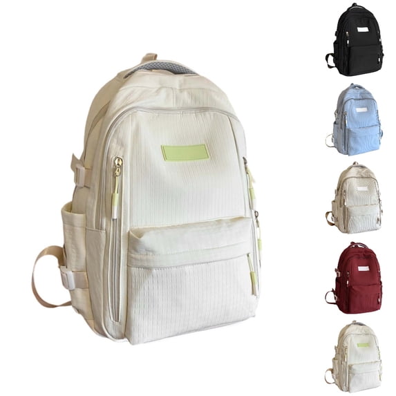 HJYCHN School Backpack for Girls Large Capacity Multi Compartment Computer Daypack for Middle Kids Girl School Backpack White One Size