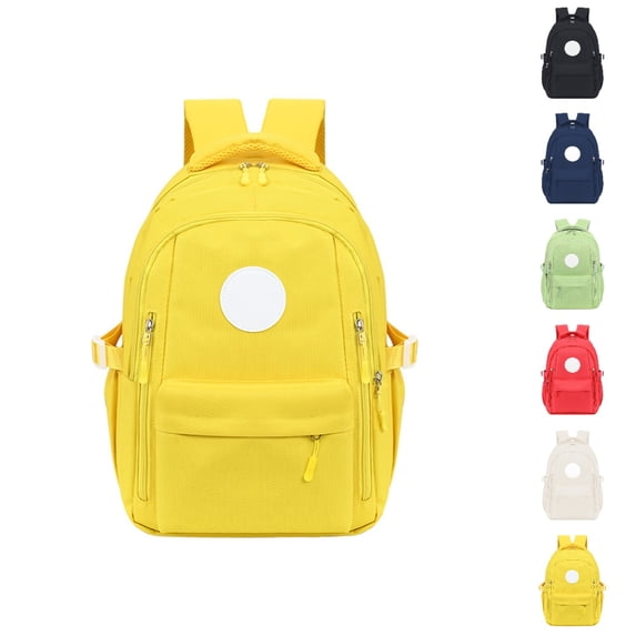 HJYCHN School Backpack for Girls Lightweight Student Bookbag for Kids Boys and Girls Comfortable Shoulder Straps School Backpacks Yellow One Size