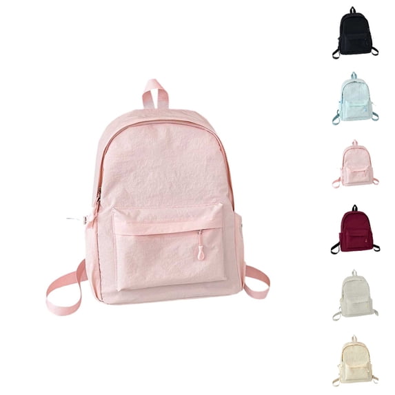 HJYCHN School Backpacks for Boys Minimalist Large Capacity Lightweight Daypack for Junior Senior High School Kids Boys and Girls Fresh Style School Backpack Pink One Size