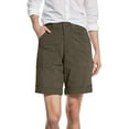 thumbnail image 1 of HJYCHN Shorts for Women Comfortable Summer Shorts Drawstring Elastic Waist with Pockets Casual Beach Pants Summer Shorts Army Green M, 1 of 3