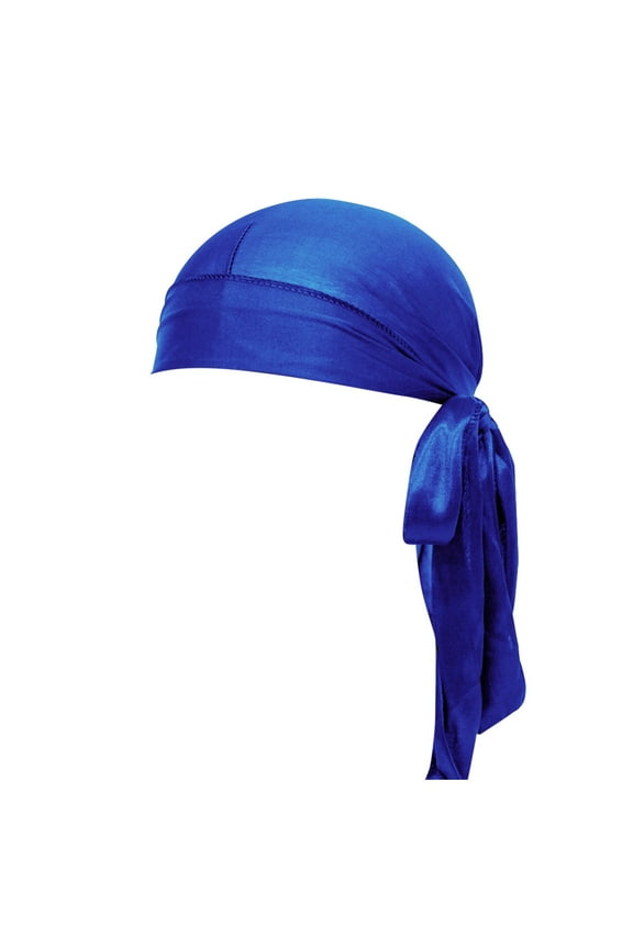 Silk Durag Headwrap For And Braids With Multiple Colour Options Satin Hair For Men Women Blue one size