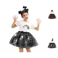 thumbnail image 1 of HJYCHN Skirts for Girls High Waist Halloween Mesh Tutu Skirt with Witch Headband Set for Party Back to School Supplies for Girls 9-11 Years, 1 of 6