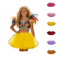thumbnail image 1 of HJYCHN Skirts for Girls High Waist Layered Mesh Tutu Skirt with Wide Elastic Waistband for Ballet Stage Performance Back to School Clothes for Girls 6-8 Years, 1 of 6