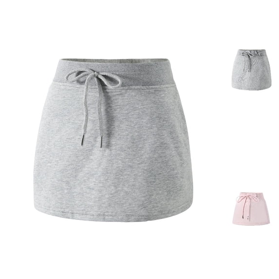 HJYCHN Skorts for Girls High Waist Drawstring Sport Skirt with A Line Silhouette for Casual Wear and Daily Activities Back to School Supplies 11-12 Years