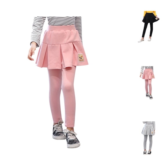 HJYCHN Skorts for Girls High Waist Elastic Pleated Skort with Built in Leggings for School and Daily Wear Back to School Clothes 12-14 Years