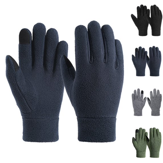 HJYCHN Snow Gloves Mitten Style Insulated Touchscreen Soft Liner for Women Men Outdoor Sports Exercise Gloves Blue S