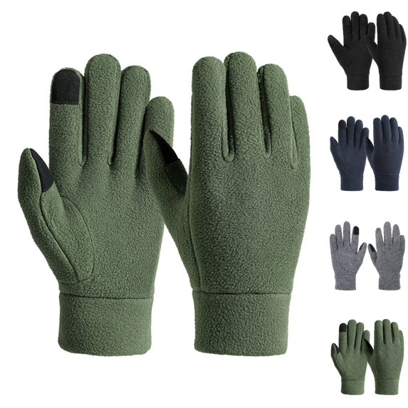 HJYCHN Snow Gloves Mitten Style Insulated Touchscreen Soft Liner for Women Men Outdoor Sports Exercise Gloves Green S