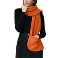 thumbnail image 1 of HJYCHN Soft Wrap Shawl With Oversized Front Pockets Warm Plaid Blanket Scarf For Women Orange One Size, 1 of 1