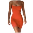 thumbnail image 1 of HJYCHN Solid Slim Fit Off Shoulder Casual Strap Short Dress with Stretch Fabric for Women Bodycon Dress A L, 1 of 5