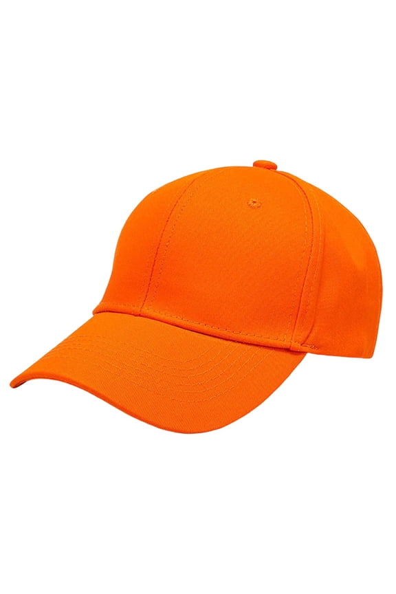 Splice Hat Adjustable Washed Hole Casual Unisex Denim Baseball Visor Cap for Daily Use Orange One Size