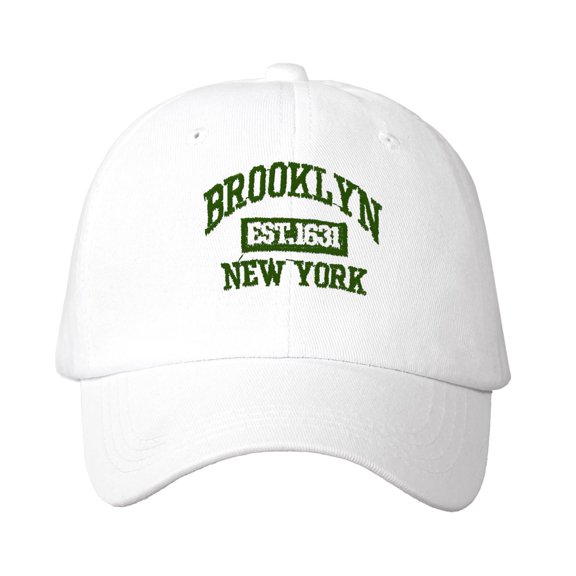 HJYCHN Style City Baseball Cap with Embroidery Detail Adjustable Washed Design White One Size