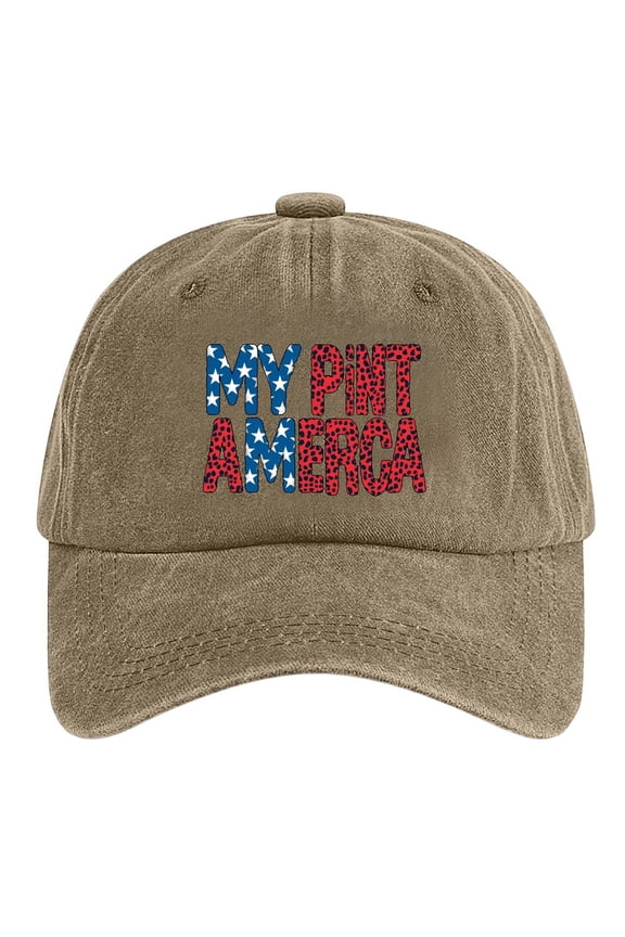 Stylish Baseball Cap for Outdoor Activities with Printed Design Sun Comfortable Daily Casual Wear Khaki One Size
