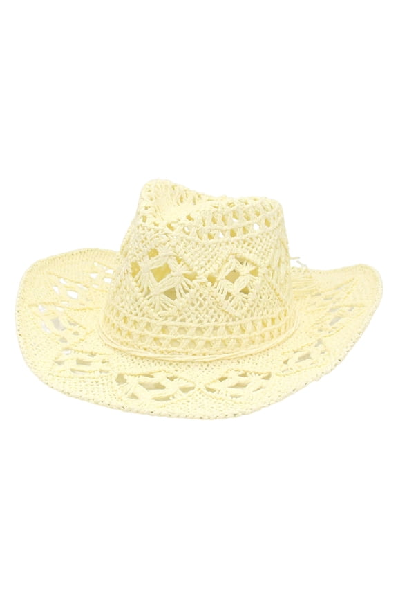 Stylish Floppy Beach Hat for Women Outdoor Sun Fashionable Boho Bucket Headwear Yellow One Size