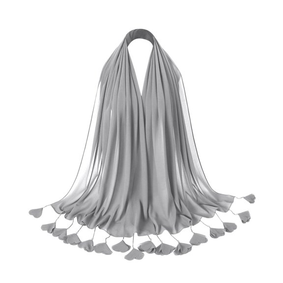 HJYCHN Stylish Headscarf For Women Stretchy Turban Hair Wrap Cover Headband Hijab Accessory Grey One Size