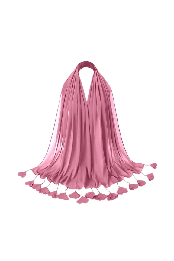 Stylish Headscarf For Women Stretchy Turban Hair Wrap Cover Headband Hijab Accessory Pink One Size