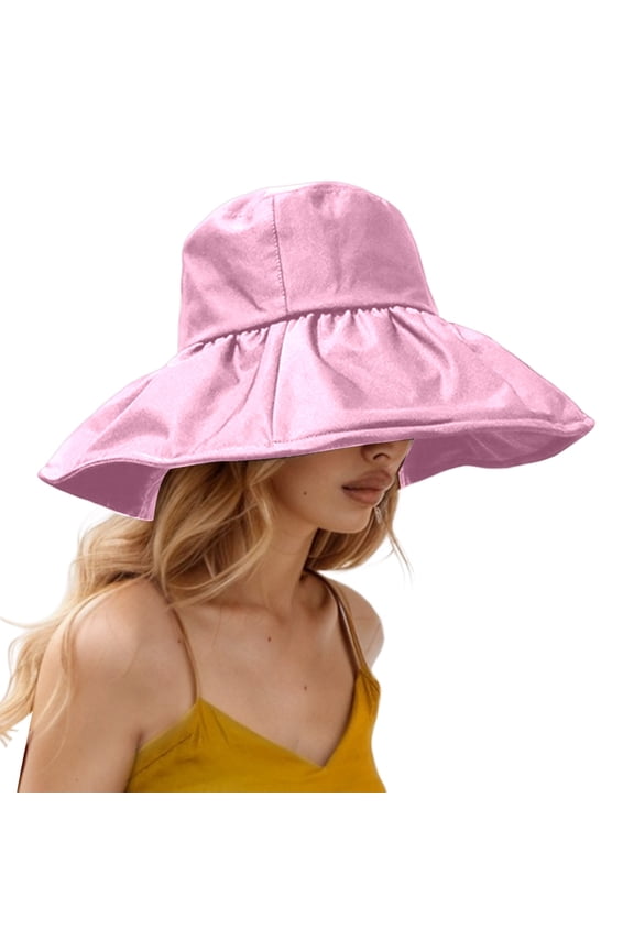 Stylish UPF50+ Sun Hat for Women Outdoor Summer Beach Travel and Daily Use Red One Size