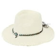 thumbnail image 1 of HJYCHN Summer Holiday Casual Panama Style Sun Hat with Brim Shade for Outdoor Travel Light Yellow One Size, 1 of 4