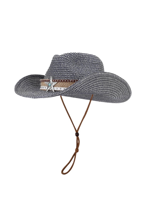 Summer Holiday Casual Style Outdoor Outing Sun Hat with Shapeable Brim for Sun Blue One Size