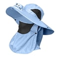 thumbnail image 1 of HJYCHN Summer Outdoor Sun Hat with Built-in Ventilation Fan and Adjustable Drawstring for Comfort and Blue One Size, 1 of 4