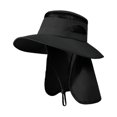 thumbnail image 1 of HJYCHN Summer Outdoor Sun Hat with Wide Brim Mesh Ventilation and Detachable Neck Cover for Men and Women Black One Size, 1 of 2