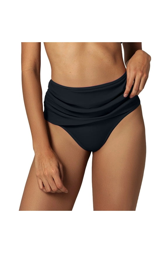 Swim Shorts Women's Comfortable Triangle Bikini Bottom Swim Pants with Four-Layer Protection for Menstrual and Gym Bathing Suit Bottoms for Women Black XXXL