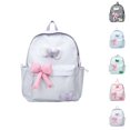 thumbnail image 1 of HJYCHN Toddler Backpack Plaid Bow Design Large Capacity Daypack for Kids Boys Girls School Travel Kids School Backpack Purple One Size, 1 of 3