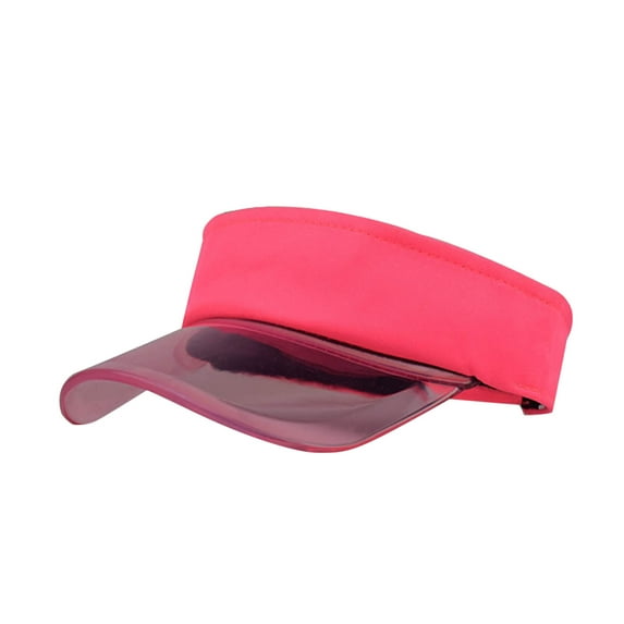 HJYCHN Transparent Sun Visor Fashion Baseball Cap for Women Solid Color Design Hot Pink One Size