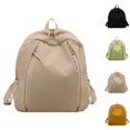 thumbnail image 1 of HJYCHN Travel Backpack for Women Minimalist Solid Color Lightweight Daypack for Daily Commute Travel Sports Carry on Backpack Khaki One Size, 1 of 5