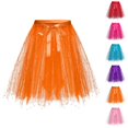 thumbnail image 1 of HJYCHN Tutu Skirt Girls Irregular Hem Mesh Tutu Skirt with Satin Tie Bow for Carnival Party Dance Performance Back to School Clothes for Girls One Size, 1 of 3