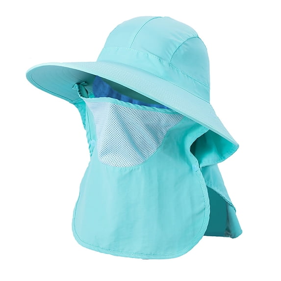 HJYCHN Unisex Adjustable Bucket Hat with Detachable Sun Wide Brim for Outdoor Activities Sky Blue One Size