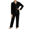 thumbnail image 1 of HJYCHN Velvet Pajama Set with Elegant Lace Suspenders and Comfortable Shorts for Cozy Home Wear and Relaxation Black XXL, 1 of 5