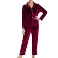 thumbnail image 1 of HJYCHN Velvet Pajama Set with Elegant Lace Suspenders and Comfortable Shorts for Cozy Home Wear and Relaxation Wine M, 1 of 6