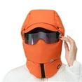 thumbnail image 1 of HJYCHN Windproof Full Cover Outdoor Riding Hat Winter Thermal Ear Cap with Glasses Orange One Size, 1 of 3