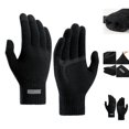 thumbnail image 1 of HJYCHN Winter Gloves for Men Women Full Finger Touchscreen Textured Grip Ribbed Black Thermal Gloves Black XL, 1 of 8