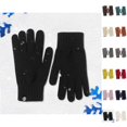 thumbnail image 1 of HJYCHN Winter Gloves for Women Full Finger Touchscreen Long Ribbed Texture Solid Color Design Thermal Gloves for Women Black One Size, 1 of 5