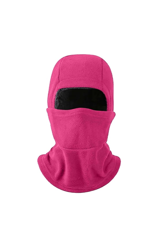 Winter Hats for Women Outdoor Hooded Neck Warmer Thickened Sports Thermal Windproof Cold Cap for Winter Winter Hat Hot Pink One Size