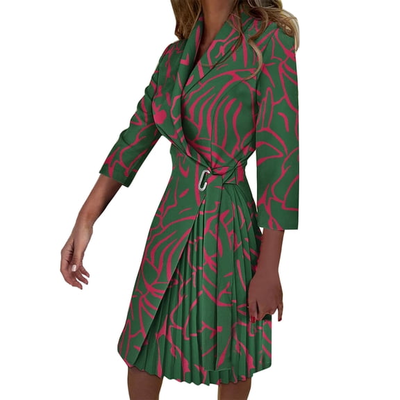 HJYCHN Women Elegant Evening Party Festive Fashion Bodycon Slim Fit Dress with Slit Tied Detail and Shawl Green L